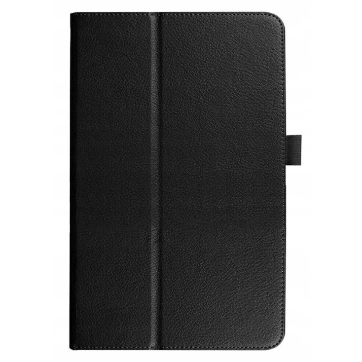 Set husa tableta/folie de protectie/stylus, Piele ecologica/Sticla, Compatibil cu Samsung Galaxy Tab A, Negru