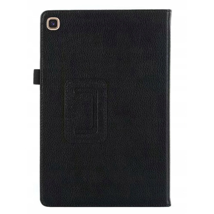 Set husa tableta/folie de protectie/stylus, Piele ecologica/Sticla, Compatibil cu Samsung Galaxy Tab A, Negru