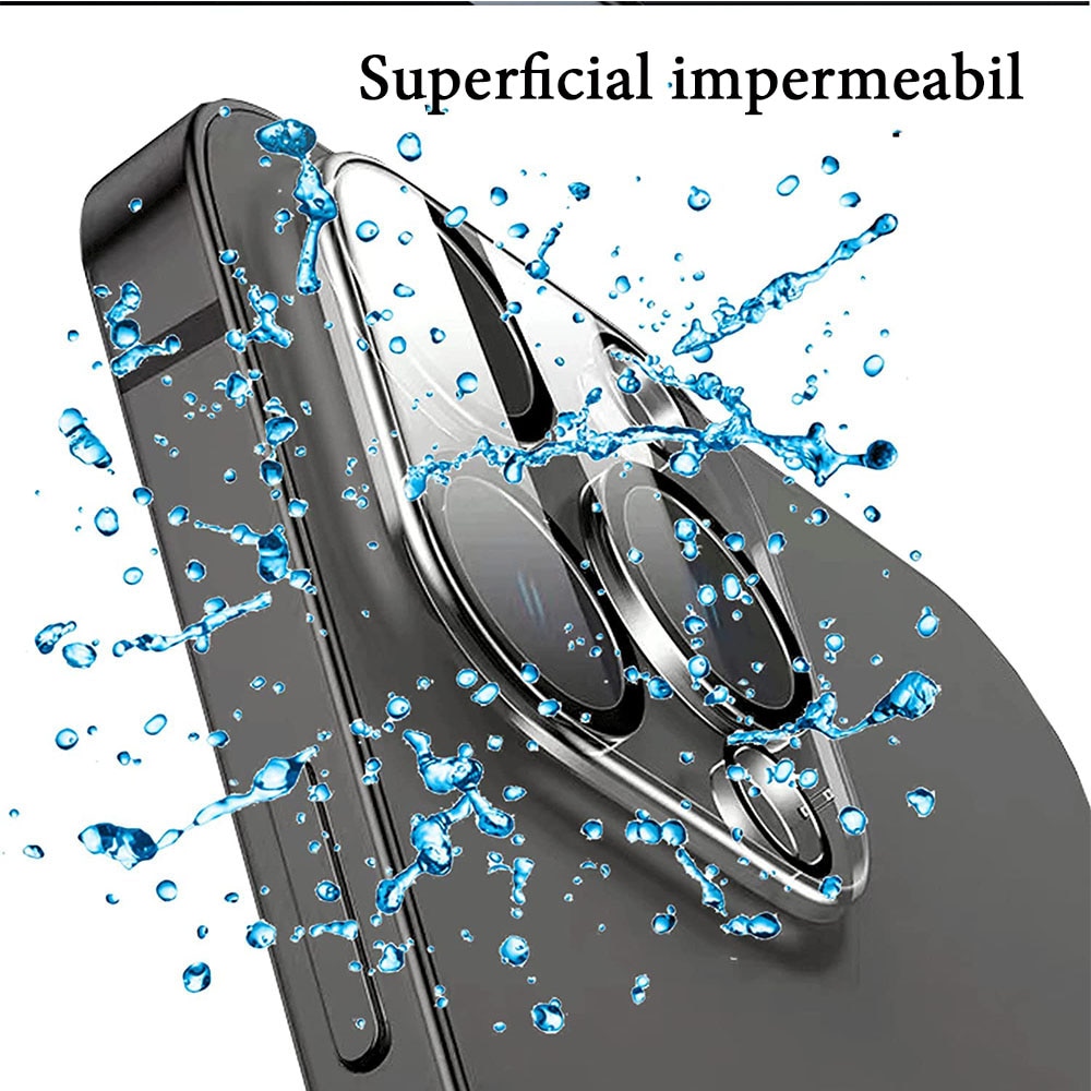 Set 2 folii protectie camera telefon, Sticla securizata, Compatibil cu iPhone 12 Pro Max, Transparent