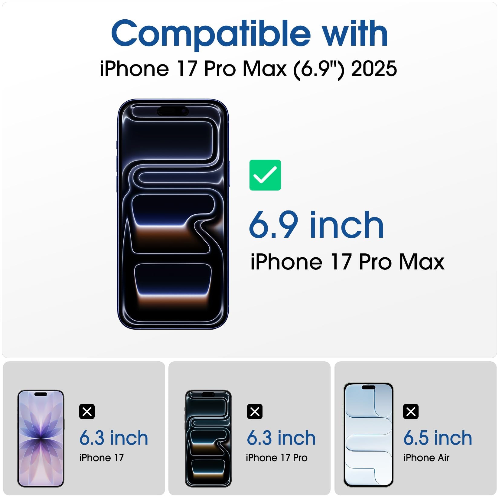 Set 2 Folie Protectie compatibila cu iPhone17 pro max, Sticla Templata 9H+, Claritate Super HD, Tratament Electronic Oleofobic si Anti Amprente