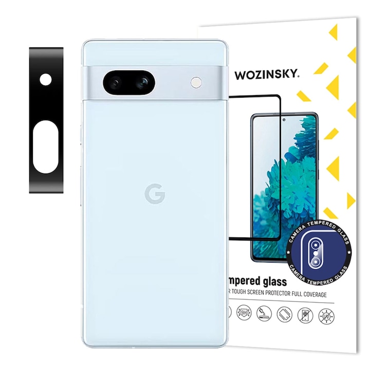 Folie sticla camera foto WOZINSKY Full Cover compatibila cu Google Pixel 7a Black