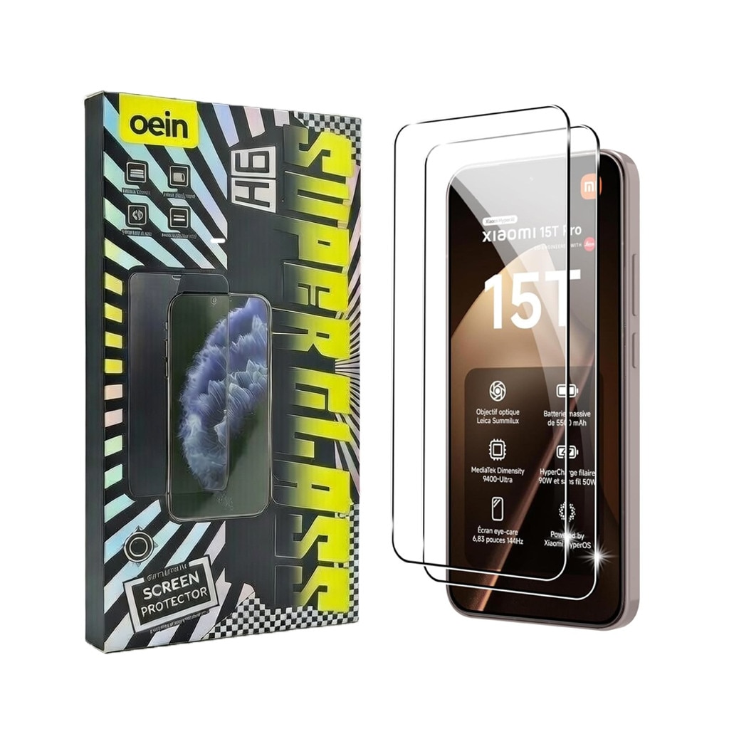 Set 2 folii protectie ecran, sticla temperata 9H, transparent, compatibile cu Xiaomi 15T 15T Pro
