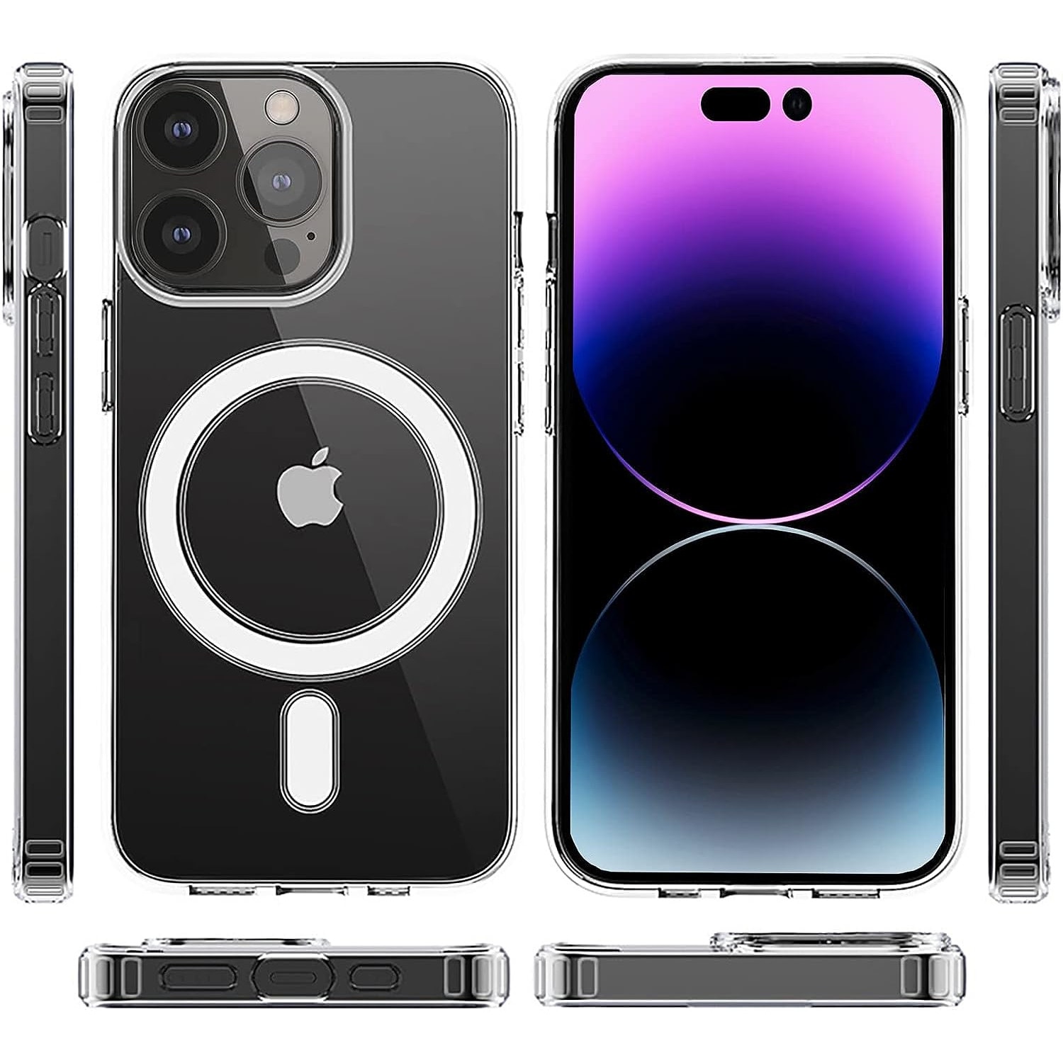 Husa pentru iPhone 15 Pro ZAFIT®, cu incarcare Magsafe, Silicon, Transparenta