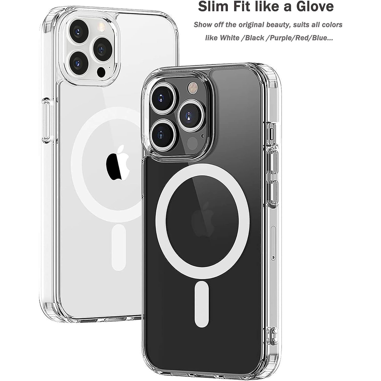 Husa pentru iPhone 15 Pro ZAFIT®, cu incarcare Magsafe, Silicon, Transparenta