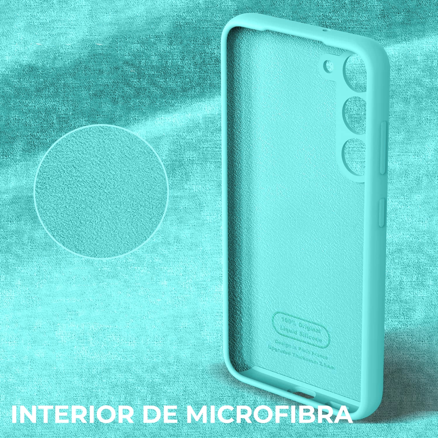 Husa Premium Silicon Soft pentru Samsung A54 5G, Ultra Slim, Protectie sporita, Interior de microfibra, Turcoaz