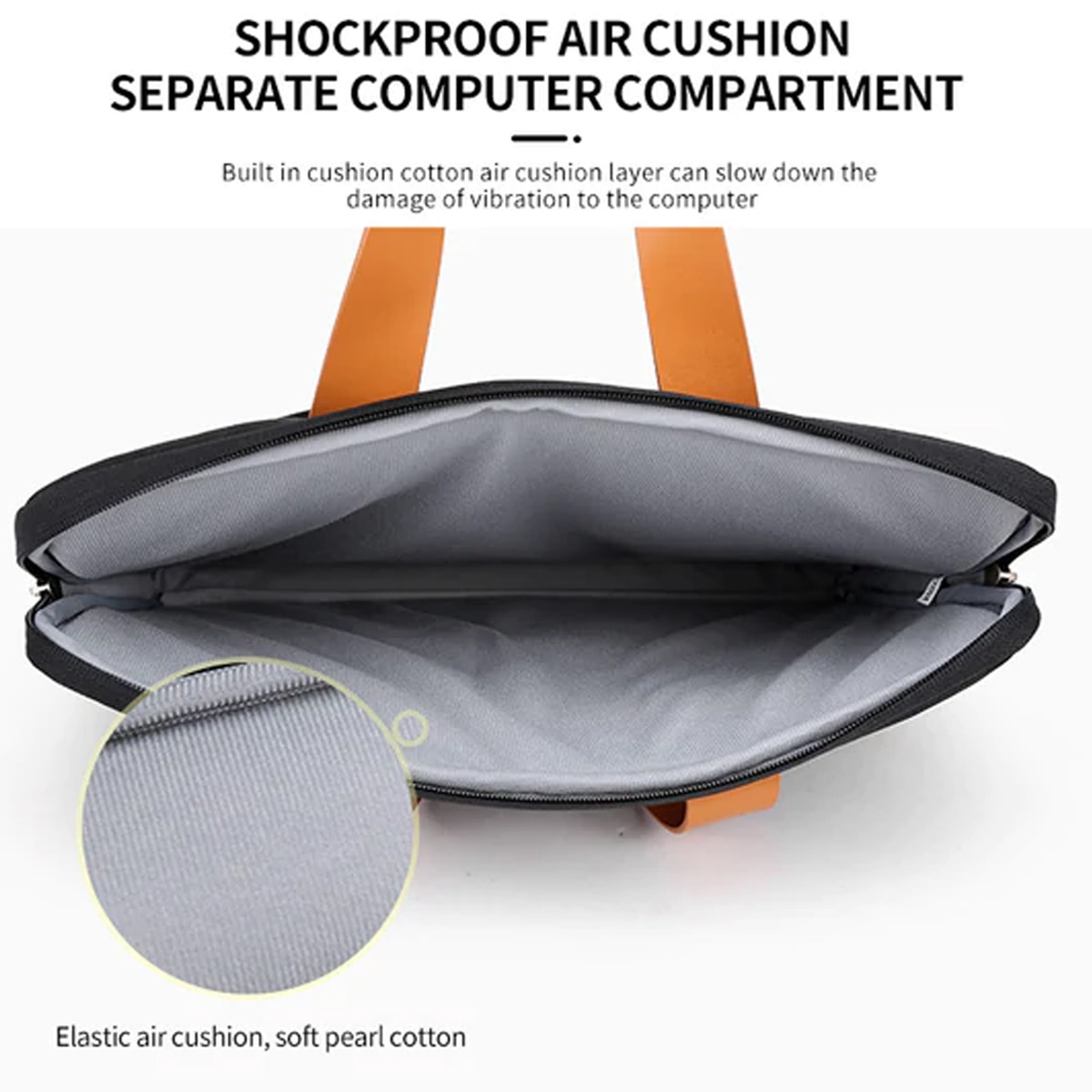 Husa laptop de calatorie Enforose, protectie socuri, interior din material moale, culoare abanos, pentru laptopuri de pana la 15-15.6 inch