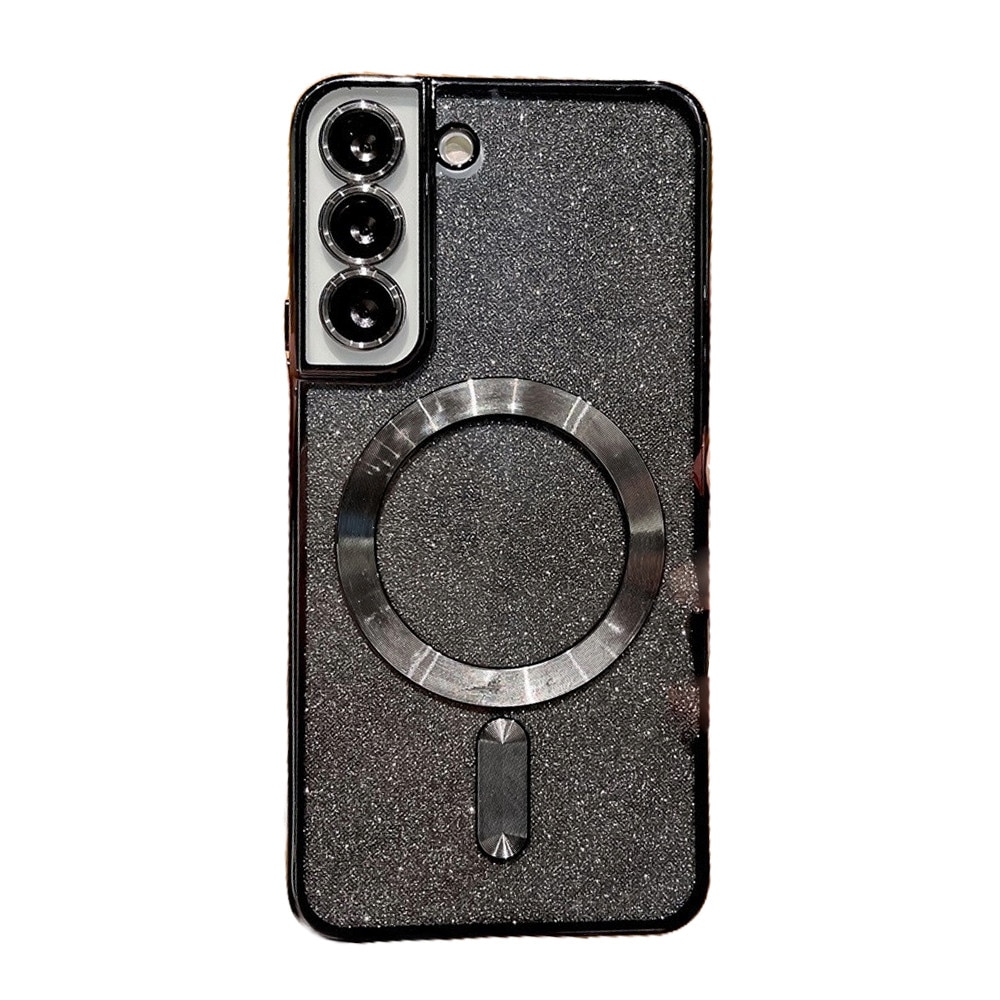 Husa de Protectie 2 in 1, Flippy, pentru Samsung Galaxy S23FE, Glitter Chrome Magsafe, din TPU, Magnetica, cu Protectie Lentila, Negru