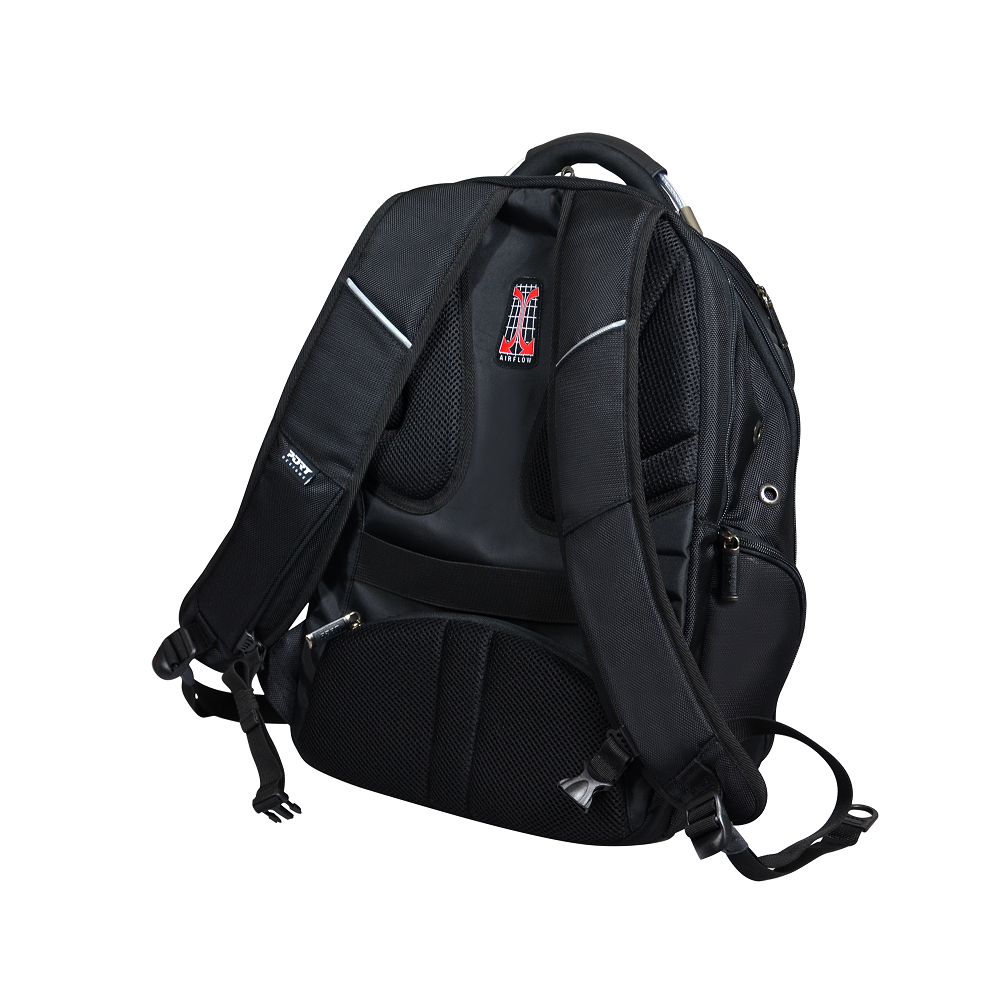 Rucsac pentru notebook, Port Designs, Poliester, Melbourne, husa de ploaie, protectie RFID, 15,6", Negru