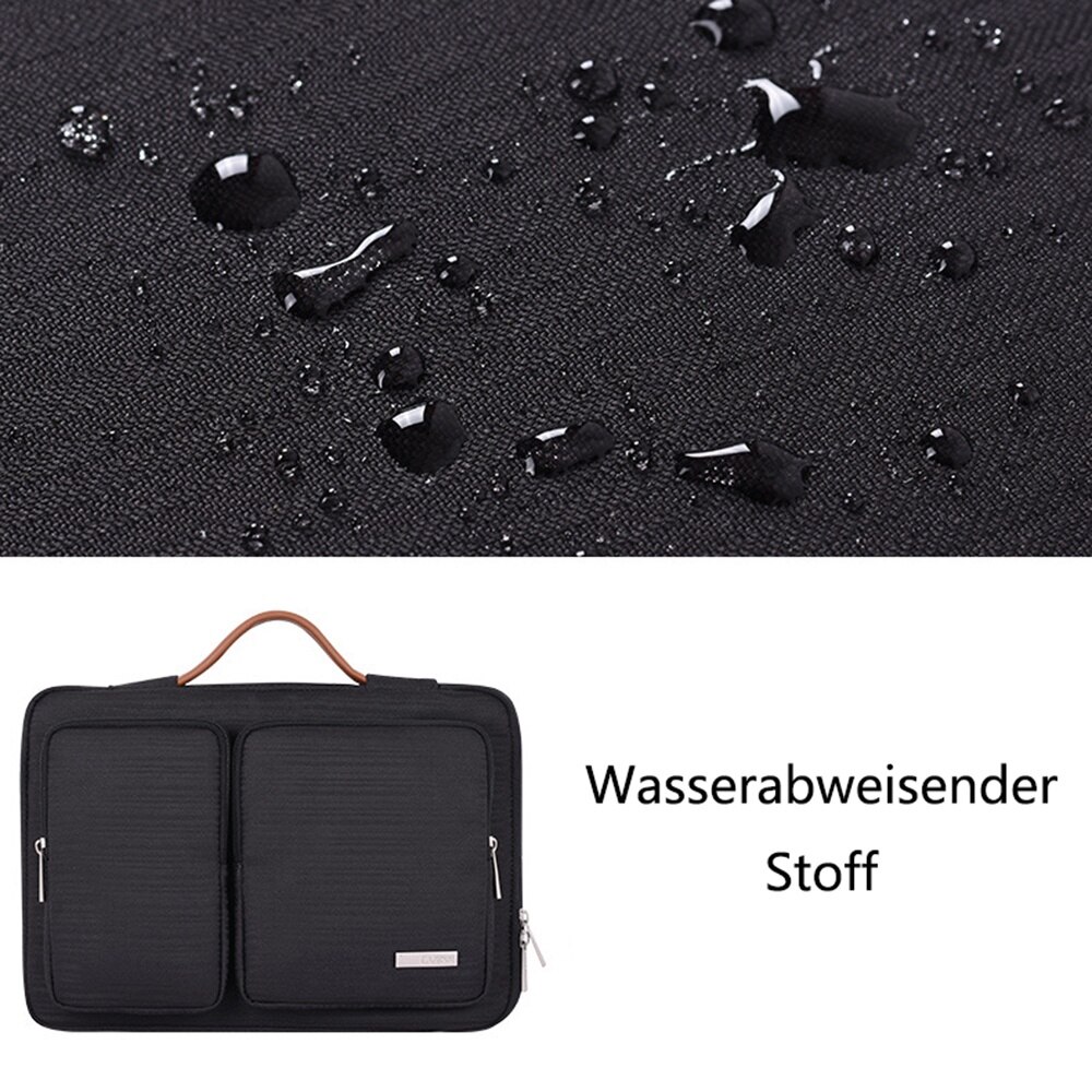 Geanta laptop BGHYHYHI, neagra, 35.5x25x2.4cm, pentru MacBook 13 inch, protectie completa