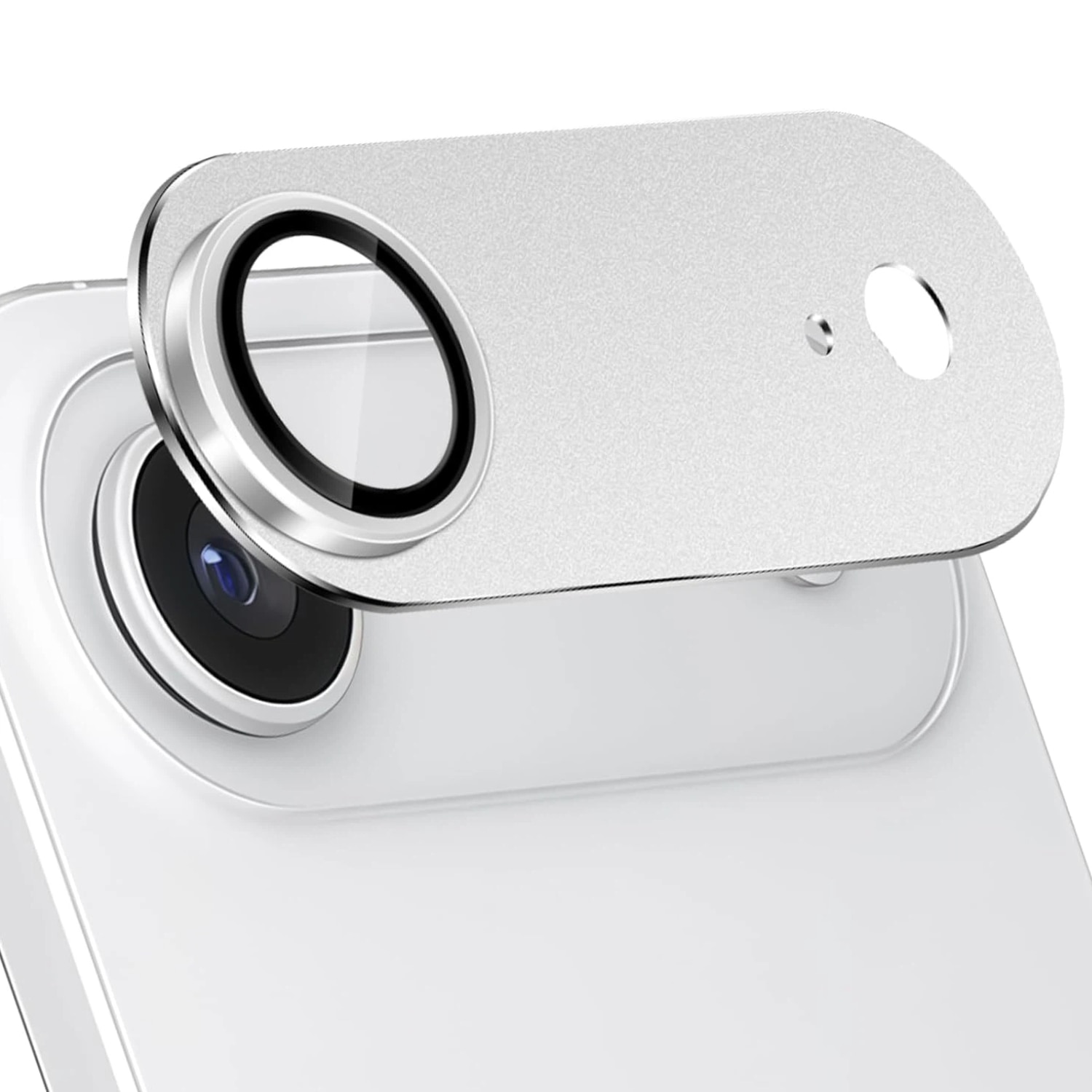 Folie Protectie Camera compatibila cu iPhone 17 Air, Omelivon, Full Cover, Protectie Profesionala, Sticla temperata 9H, Ultra HD, Anti Amprente, Anti Zgarieturi, Anti Socuri, Argintiu