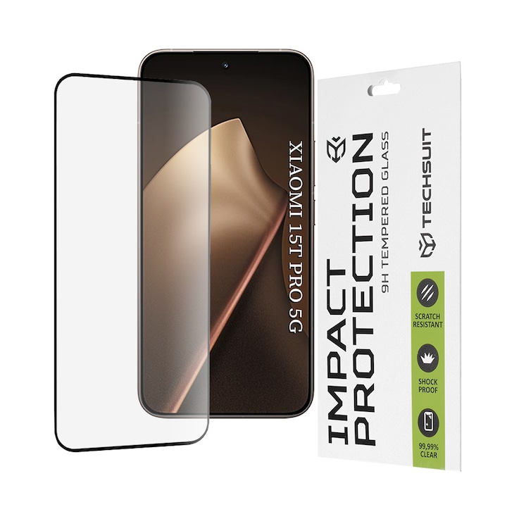 Folie pentru Xiaomi 15T Pro - Techsuit 111D Full Cover / Full Glue Glass - Black