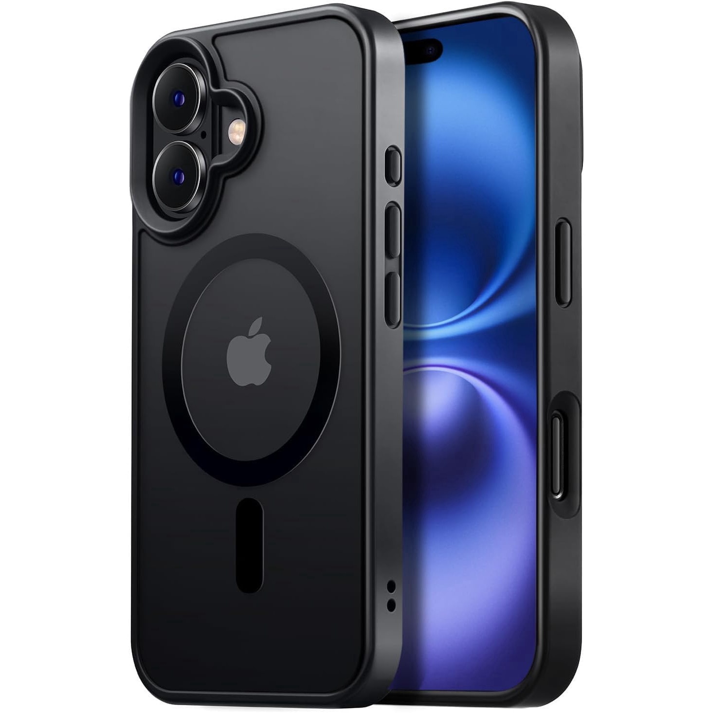 BestCase® Husa pentru Apple iPhone 16, Shockproof MagSafe, Antisoc, Protectie camera si ecran, Negru