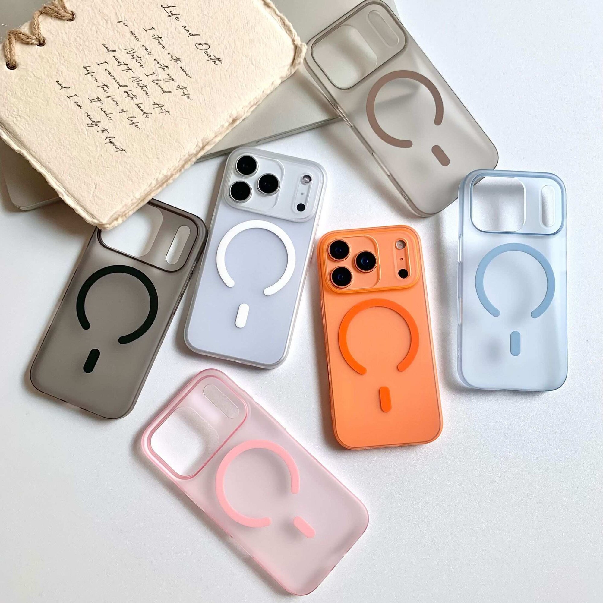 Husa de Protectie, Compatibila cu Apple iPhone 17 Pro, MagSafe, Roz mat