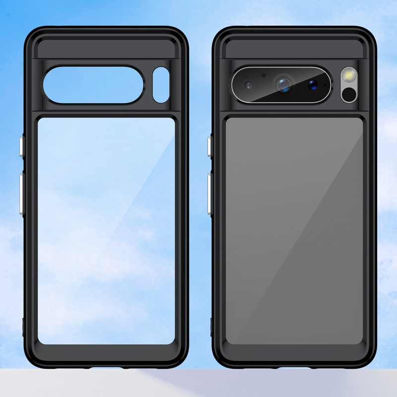 Husa telefon, pentru Google Pixel 8 Pro De inalta calitate Hard Backplane Soft Border Pure si Luminos Simtire confortabila, Negru, Transparent