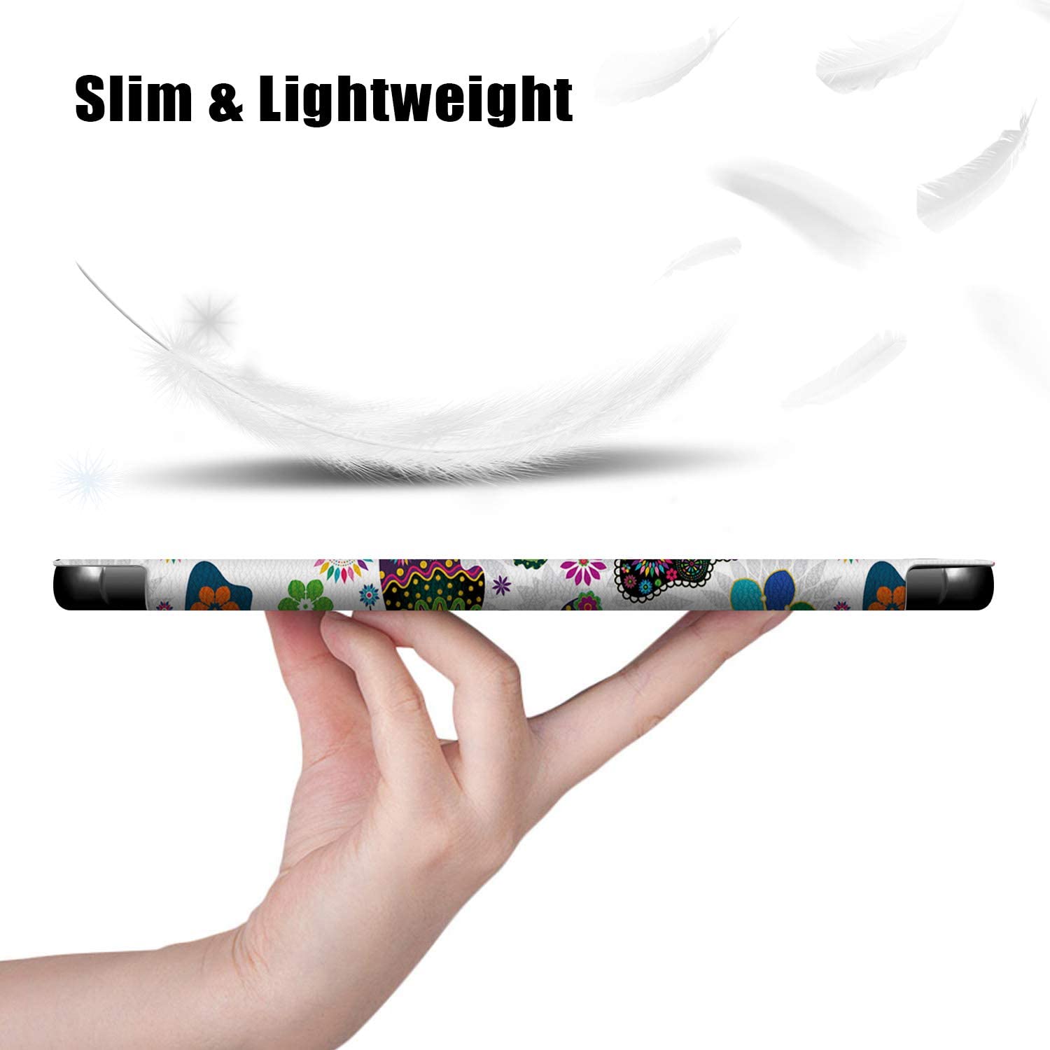 Husa Slim Sigloo, Smart Cover, Trifold, pentru tableta Huawei Matepad 11 (2021), 10.95 inch, model Butterfly