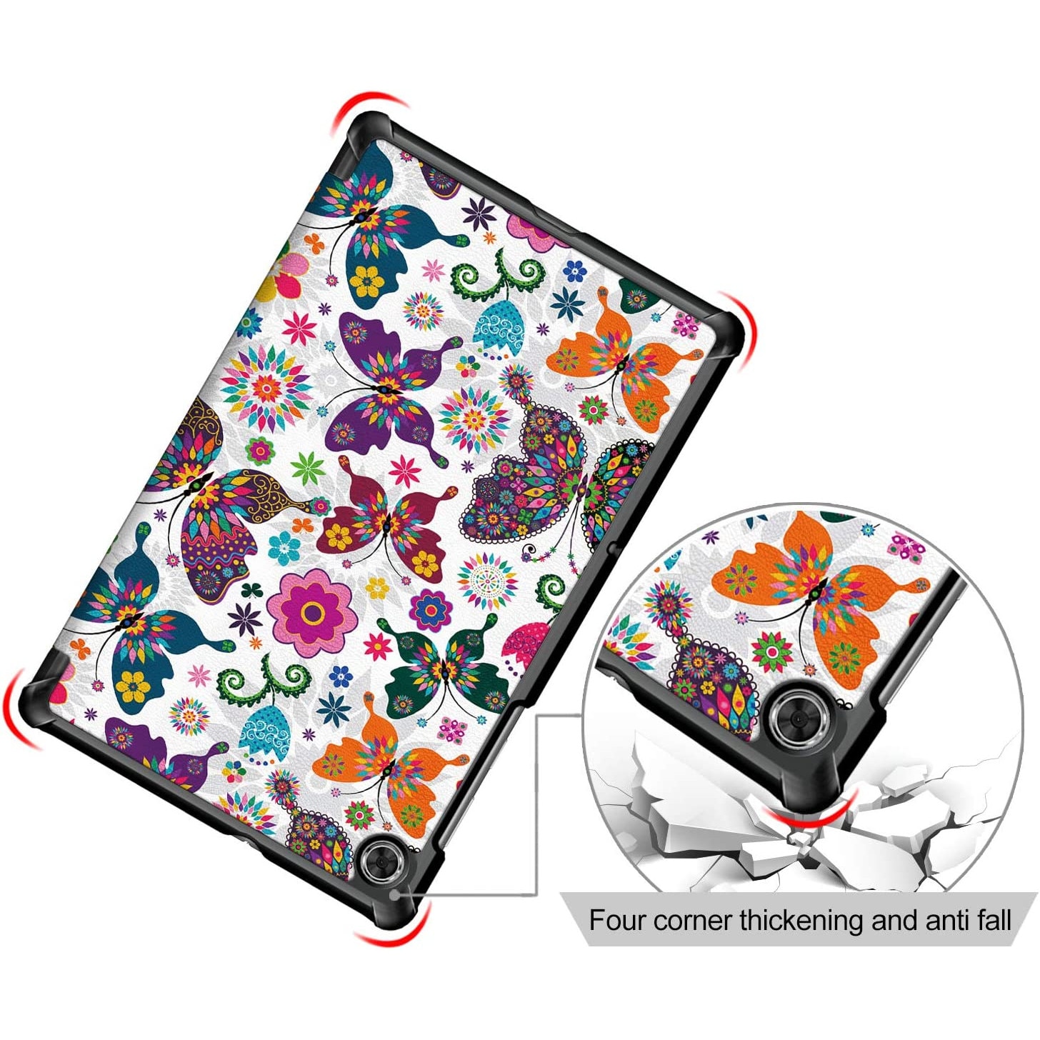 Husa Slim Sigloo, Smart Cover, Trifold, pentru tableta Huawei Matepad 11 (2021), 10.95 inch, model Butterfly
