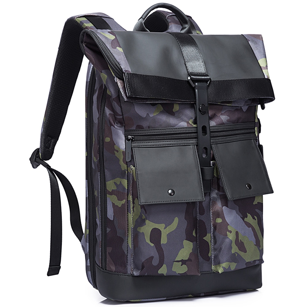 Rucsac laptop 15.6 inch, pentru calatorii, rezistent la apa, compartiment tableta, eticheta date de contact BANGE, BG-G65MY, Army