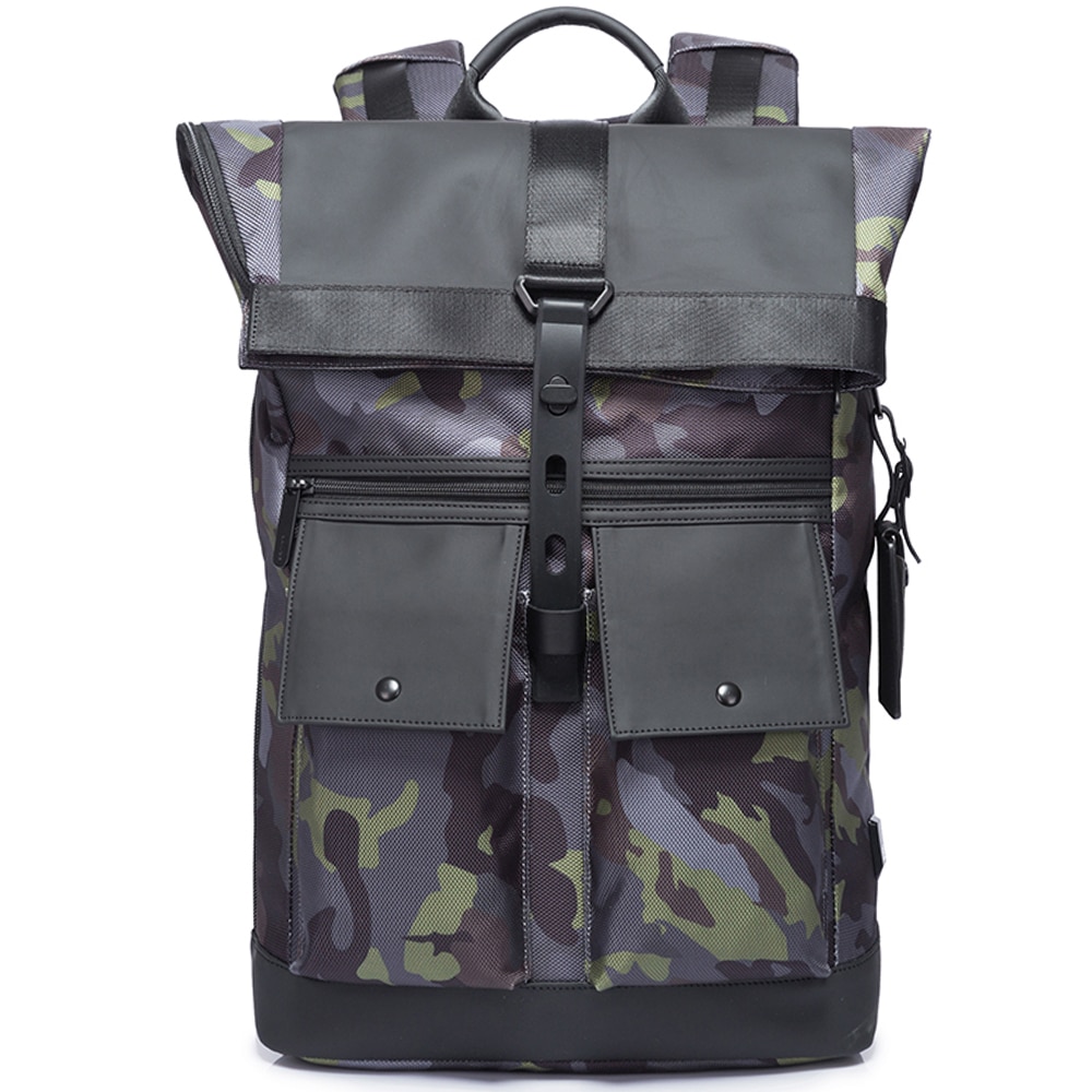 Rucsac laptop 15.6 inch, pentru calatorii, rezistent la apa, compartiment tableta, eticheta date de contact BANGE, BG-G65MY, Army