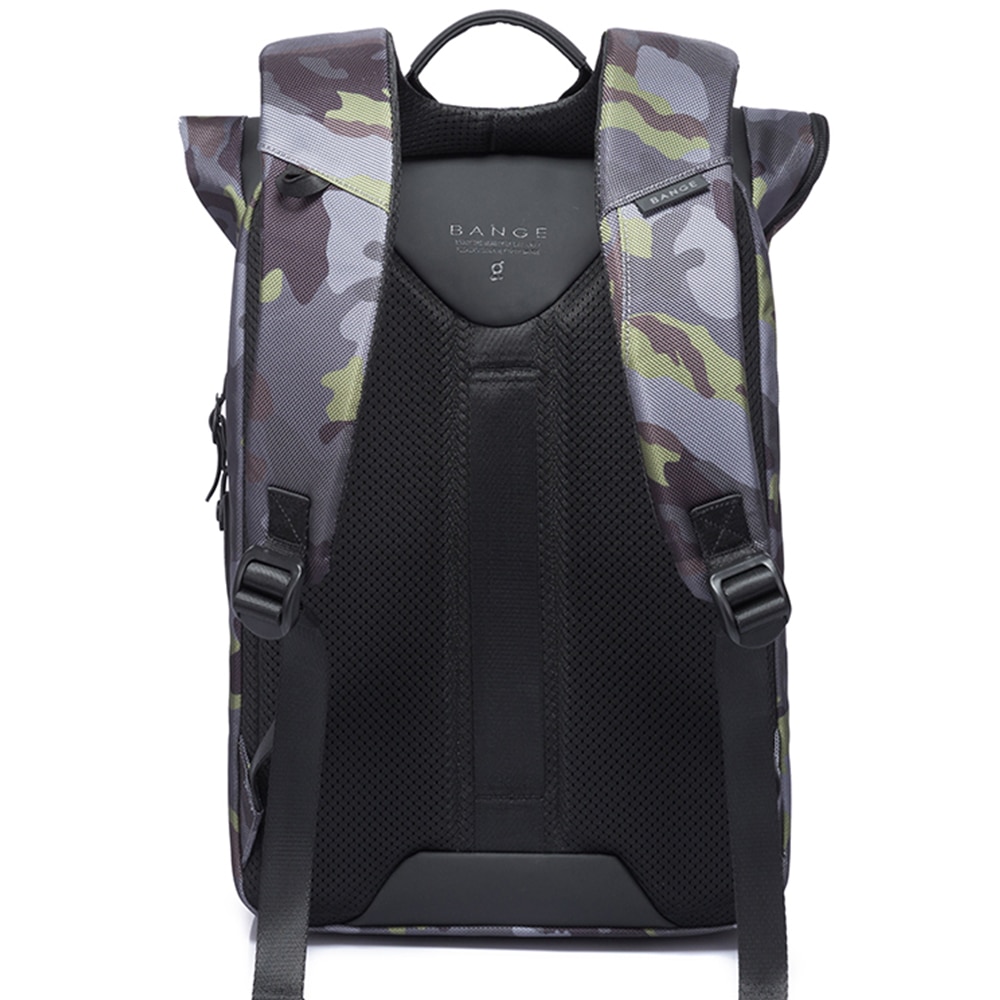 Rucsac laptop 15.6 inch, pentru calatorii, rezistent la apa, compartiment tableta, eticheta date de contact BANGE, BG-G65MY, Army