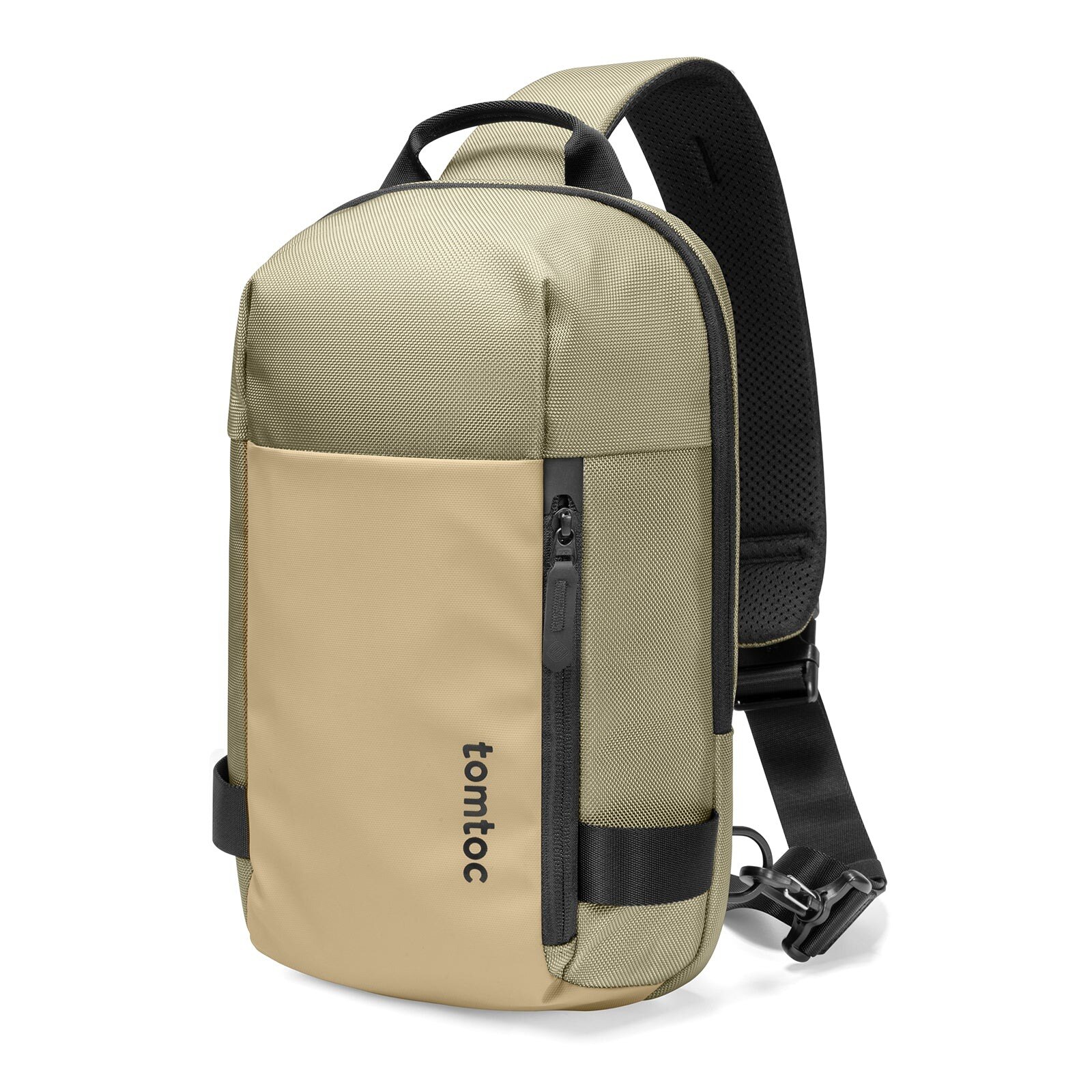 Rucsac geanta de umar Tomtoc Navigator-T24 Sling Bag M, Spatiu pentru laptop si accesorii, Khaki