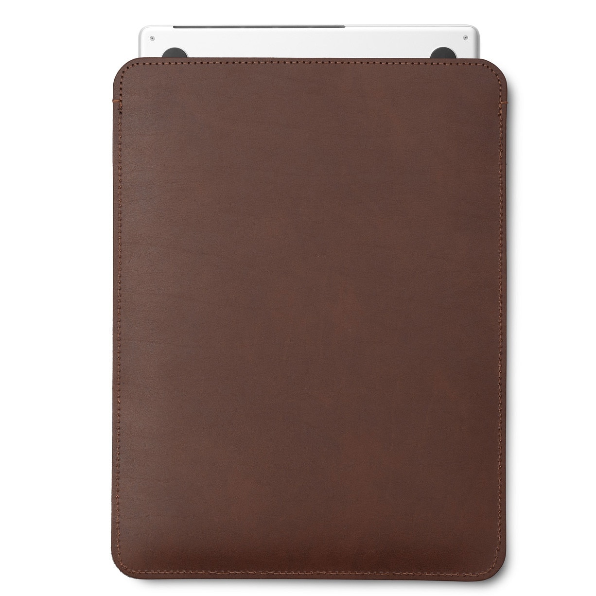 Husa pentru MacBook Air 15 M3 Baltan Sleeve 15 inch din piele naturala premium rezistenta la apa, maro inchis