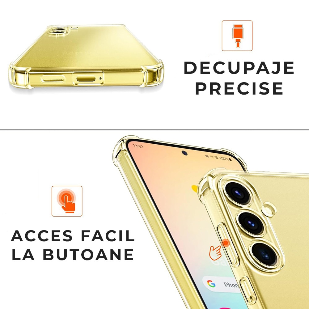 Husa pentru Samsung S26 Plus DaDen Antishock, Ultra Protection, Protectie colturi, Anti soc, Rezistenta la impact, Transparenta