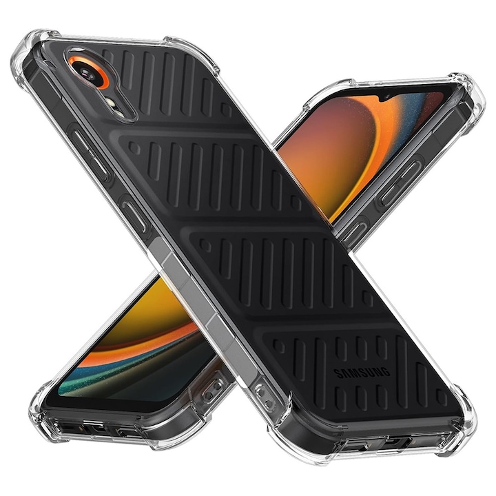 Husa protectie Mat-Tech compatibila cu Samsung Galaxy Xcover7, Protectie Camera, Colturi anti-soc, Decupaje Precise, Rezistenta la impact, Margini ridicate pentru protectia ecranului, Transparenta