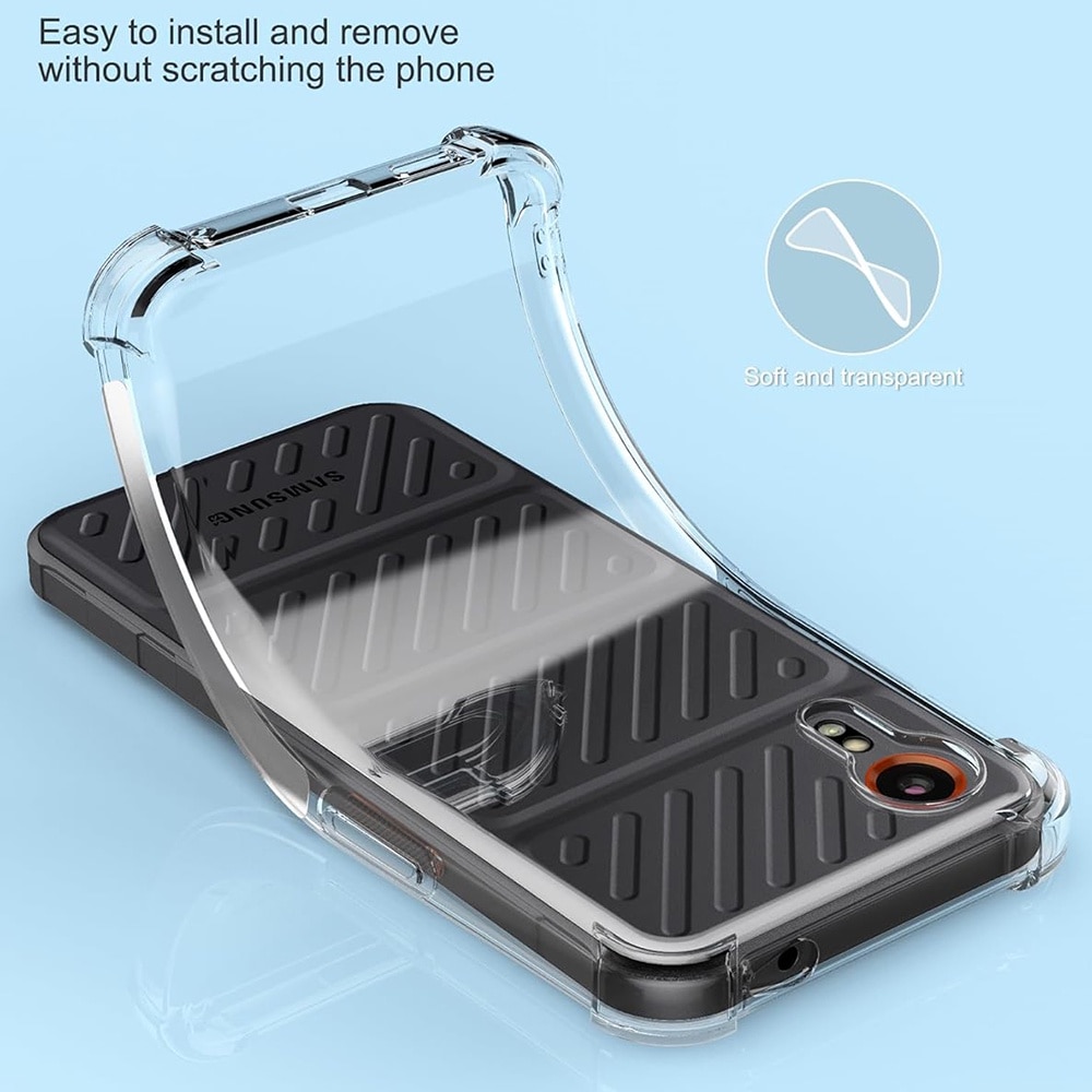 Husa protectie Mat-Tech compatibila cu Samsung Galaxy Xcover7, Protectie Camera, Colturi anti-soc, Decupaje Precise, Rezistenta la impact, Margini ridicate pentru protectia ecranului, Transparenta