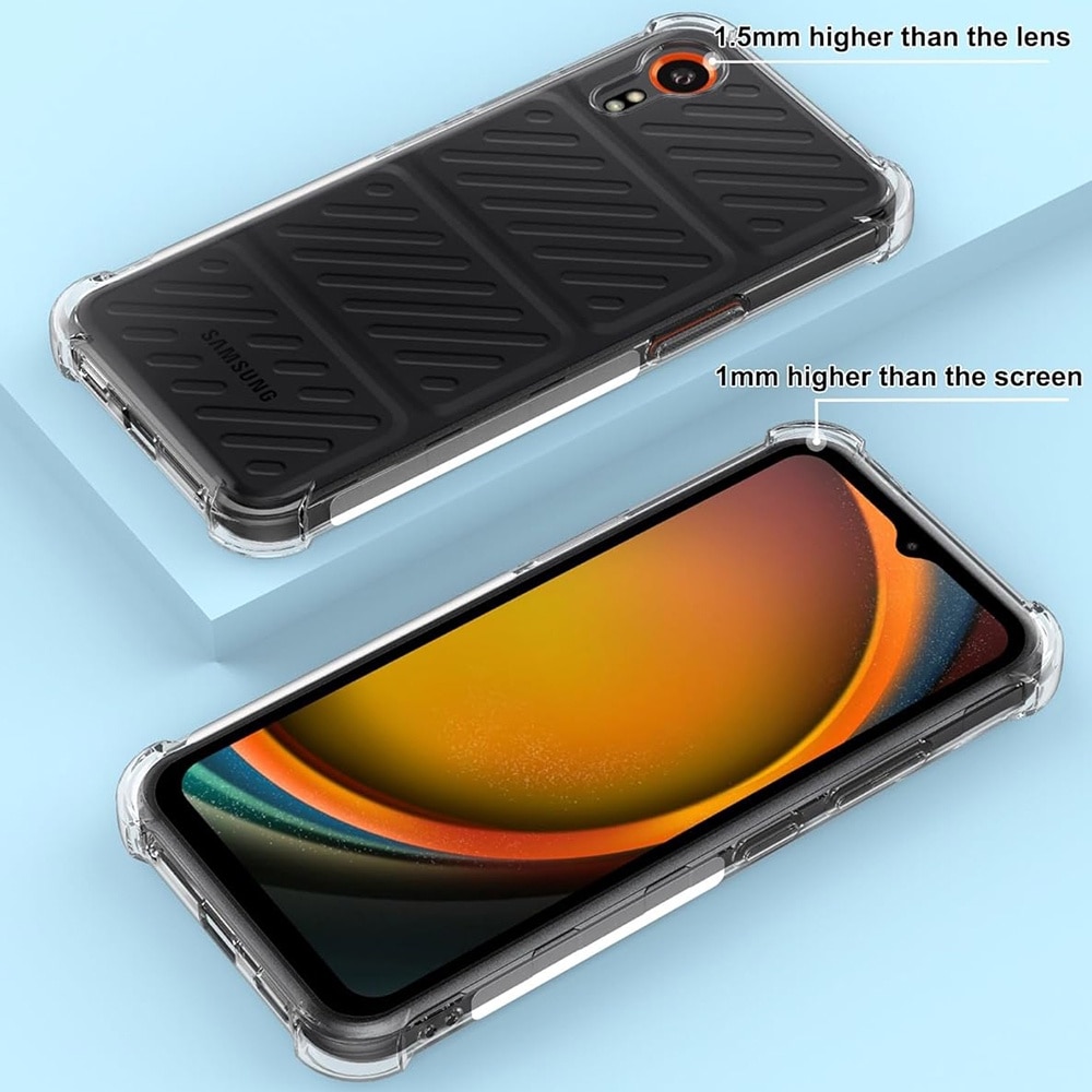 Husa protectie Mat-Tech compatibila cu Samsung Galaxy Xcover7, Protectie Camera, Colturi anti-soc, Decupaje Precise, Rezistenta la impact, Margini ridicate pentru protectia ecranului, Transparenta