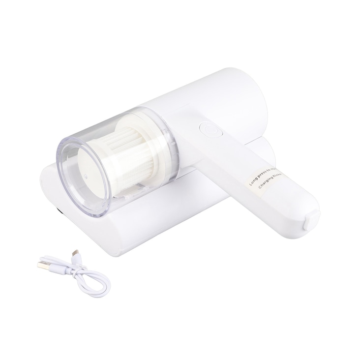 Aspirator portabil pentru saltele, material ABS, 20000Pa, indepartarea acarienilor, UV, alb, pentru perna, haine, canapea extensibila