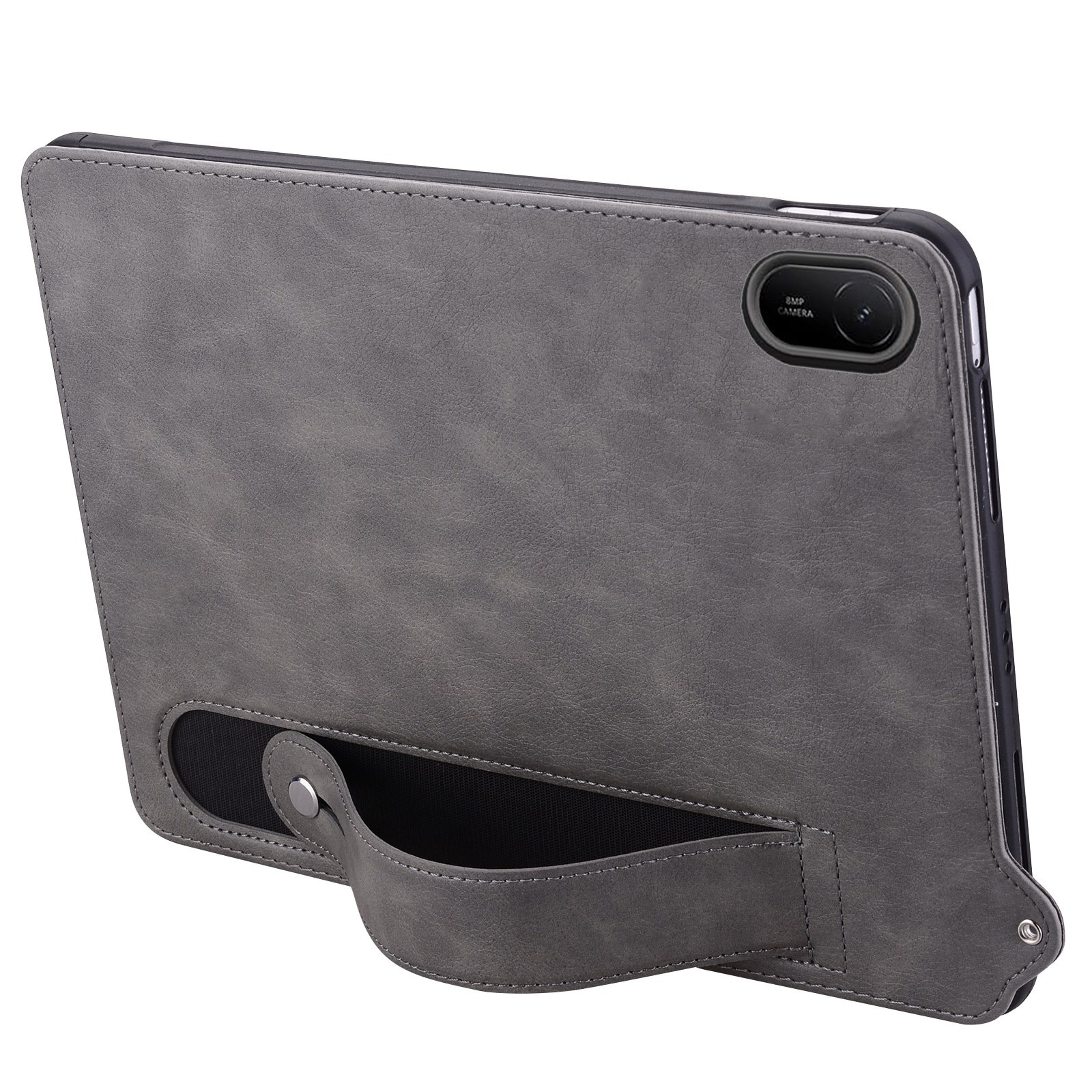 Husa tableta pentru Huawei MatePad SE 11 2024, piele TPU, spate cu curea de mana, gri