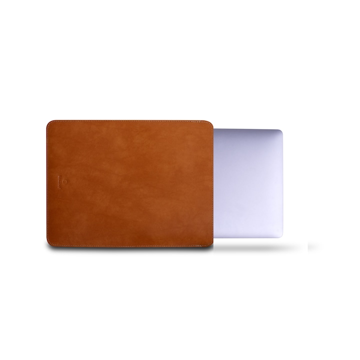Husa pentru MacBook Air 13 M1 Baltan Sleeve 13 inch din piele naturala premium rezistenta la apa, maro