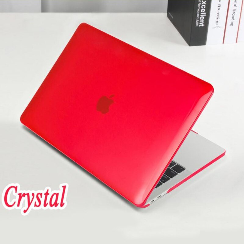 Carcasa de protectie, Compatibila cu Macbook Air 13" Touchbar, Ultra-Slim, Rosu Cristal