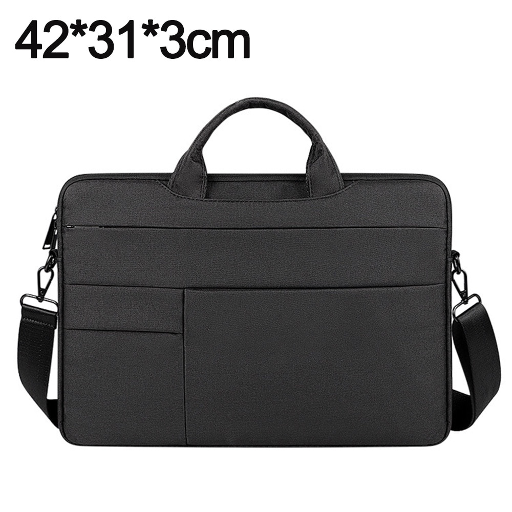 Geanta laptop AMRINUGL, 15.6 inch, impermeabila, cu multiple compartimente, neagra