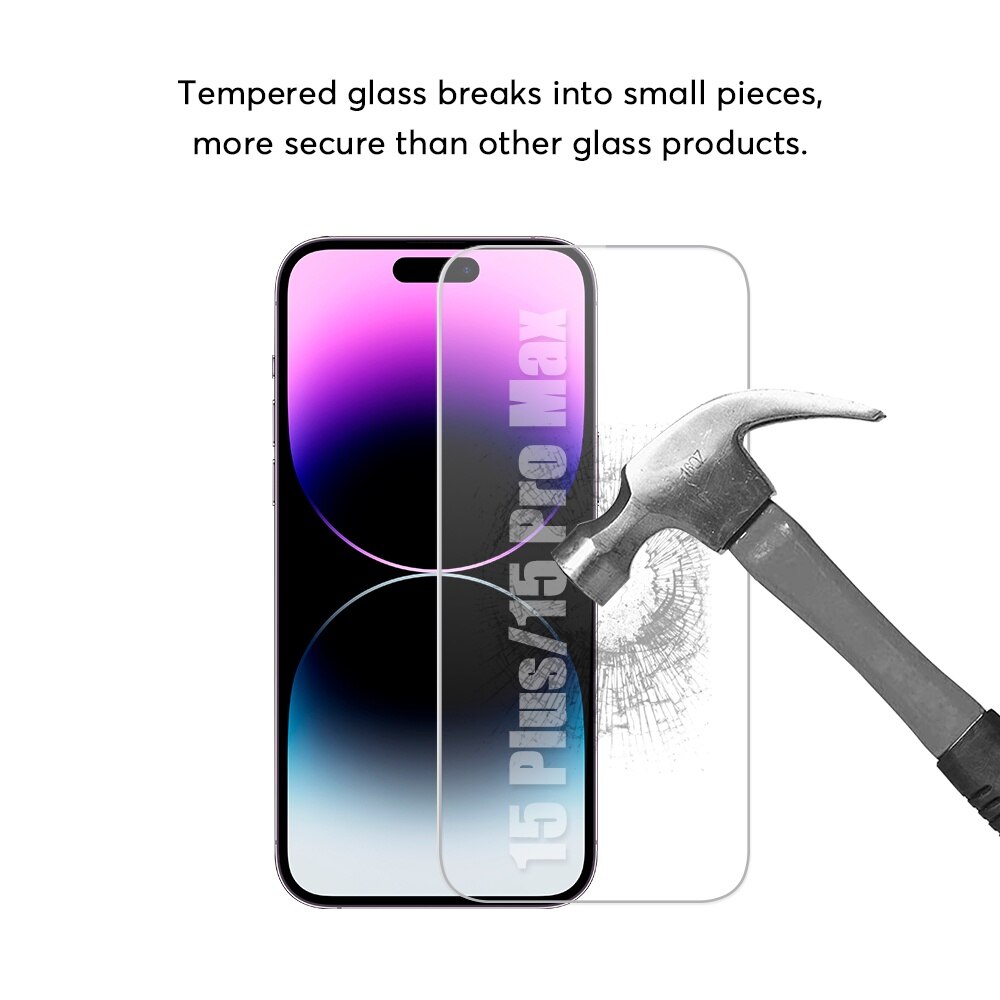 Folie sticla securizata pentru Iphone 15 Plus, 15 Pro Max, 16 Plus, Duritate 9H, JASFPTIP15PLUSMAX
