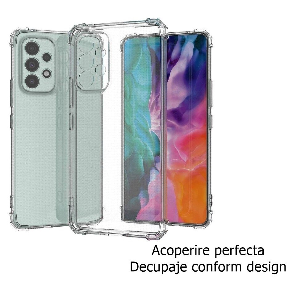 Husa de protectie Flippy, TPU, pentru Samsung A53 5G, Antisoc, Protectie colturi, Rezistenta la impact, Transparenta