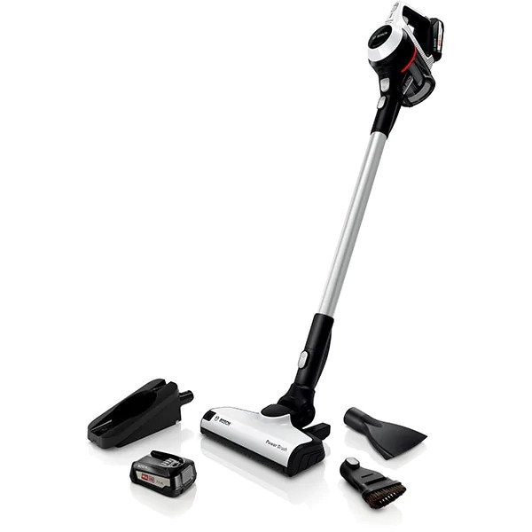 Aspirator vertical BOSCH Unlimited BCS612W, 0.4l, 18V, autonomie max 30 min, Power for ALL, Alb-Negru