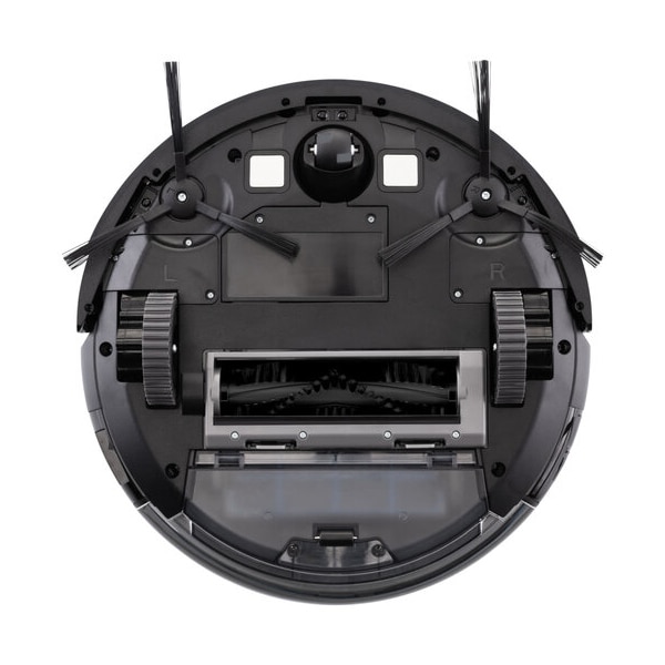 Robot aspirator cu mop ETA Aron 2512 90000, Wi-Fi, baterie Li-Ion 14.4 V, 300 ml, autoincarcare, navigare giroscopica, negru