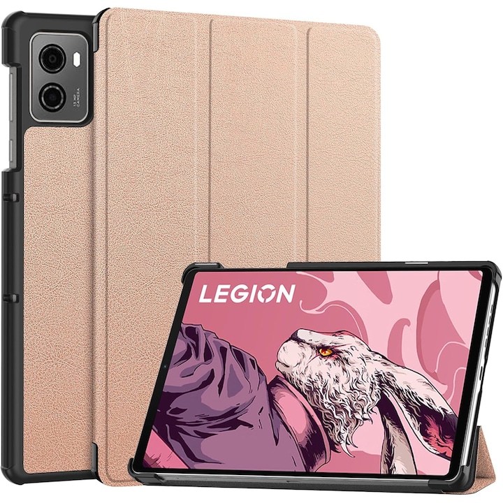 Husa pentru Lenovo Legion Tab Gen 3 2025 8.8 inch tip stand functie sleep/wake-up si inchidere magnetica, protectie 360 - roz