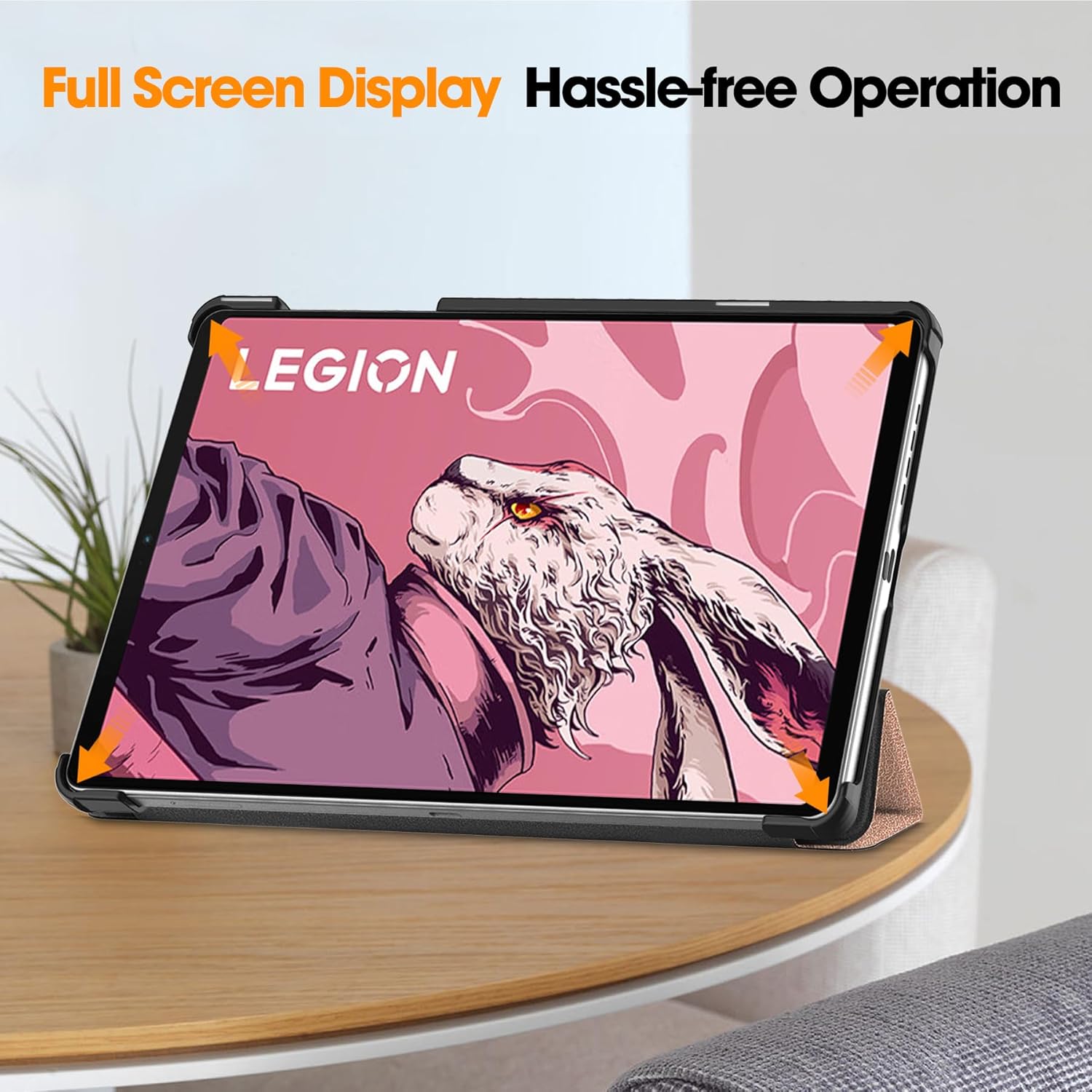 Husa pentru Lenovo Legion Tab Gen 3 2025 8.8 inch tip stand functie sleep/wake-up si inchidere magnetica, protectie 360 - roz