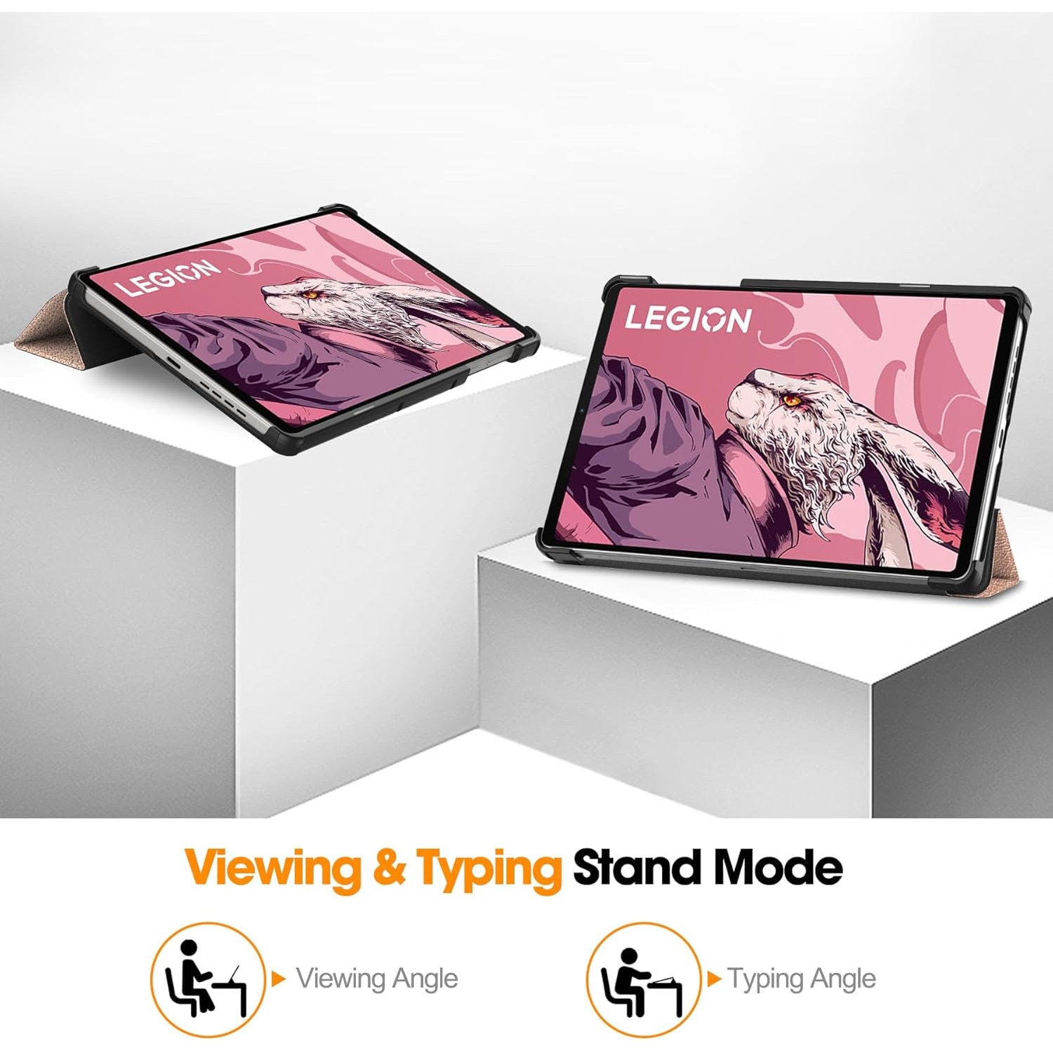 Husa pentru Lenovo Legion Tab Gen 3 2025 8.8 inch tip stand functie sleep/wake-up si inchidere magnetica, protectie 360 - roz