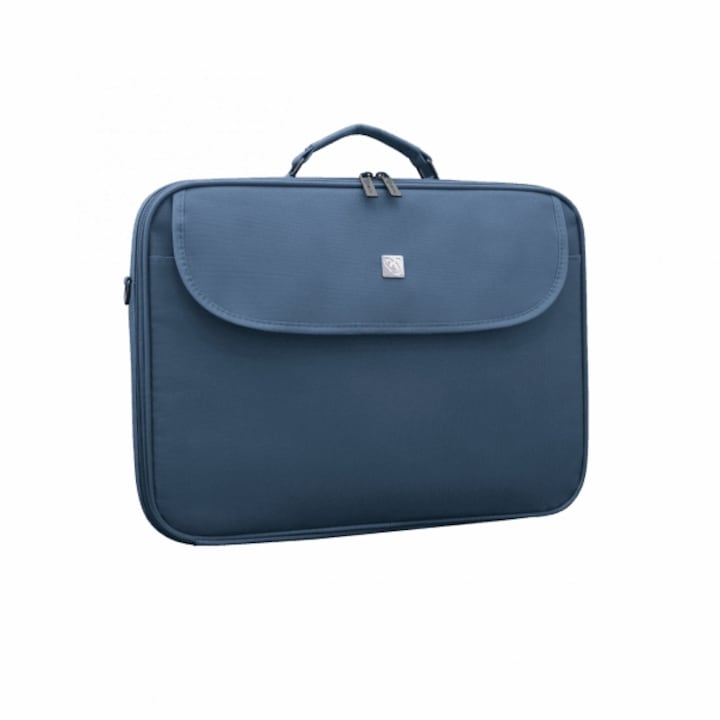 Geanta laptop SBOX New York, 15.6", neopren si nylon, bleumarin, 42x33x6cm