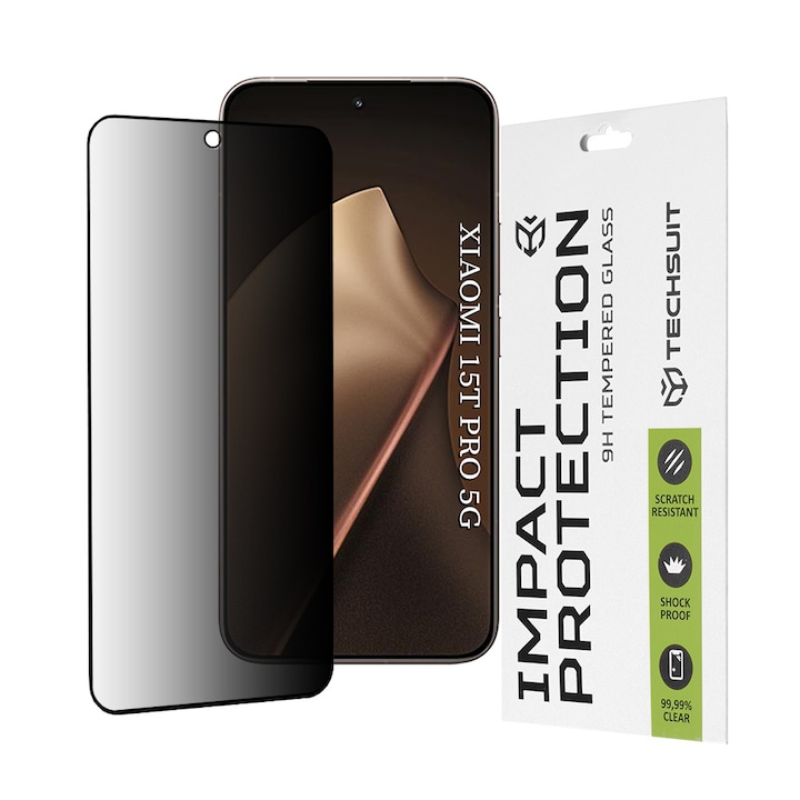 Folie pentru Xiaomi 15T Pro - Techsuit 111D Privacy FullA Glue - Black