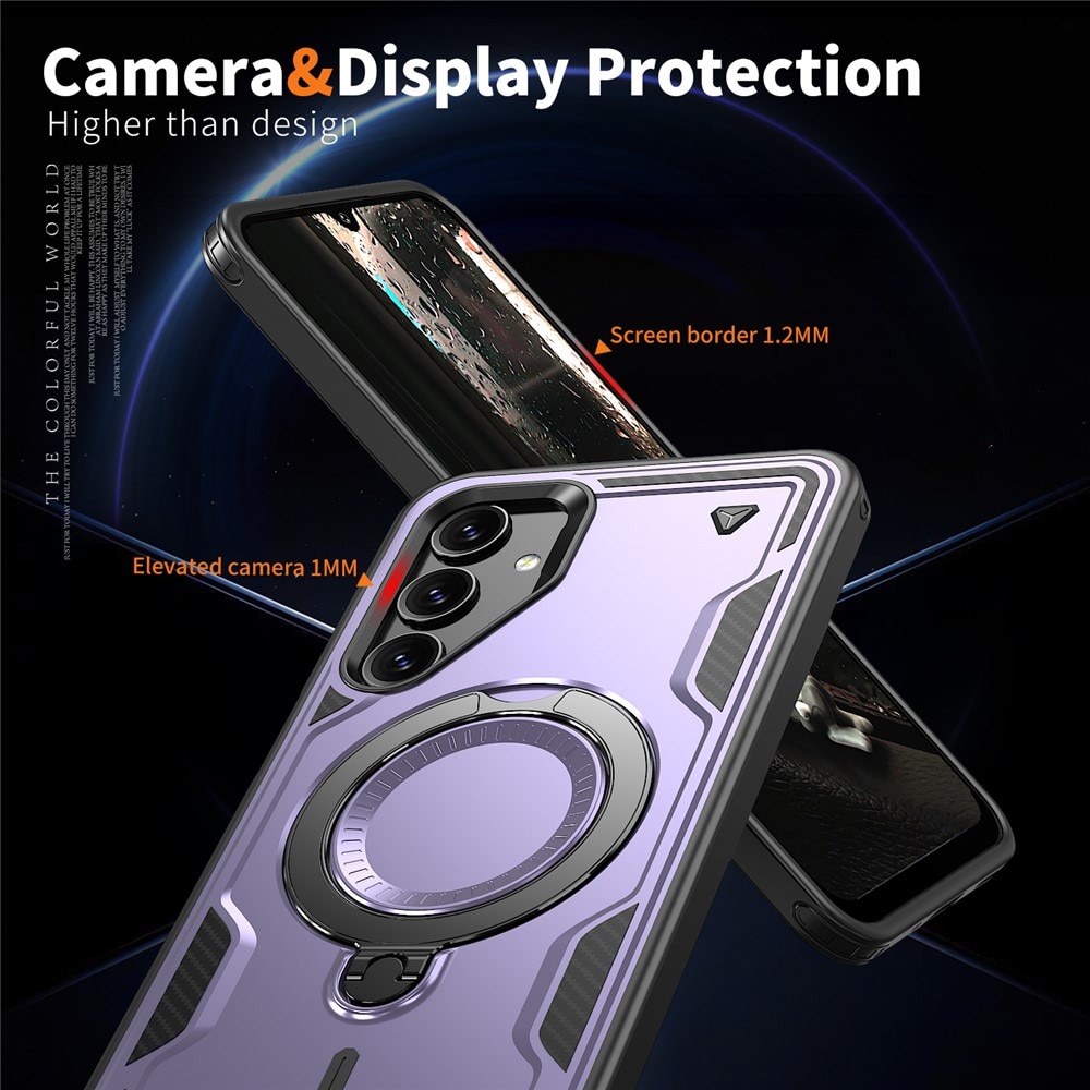 Husa military armour cu inel metalic, ALC MOBILE, compatibila cu Samsung Galaxy A56, Mov