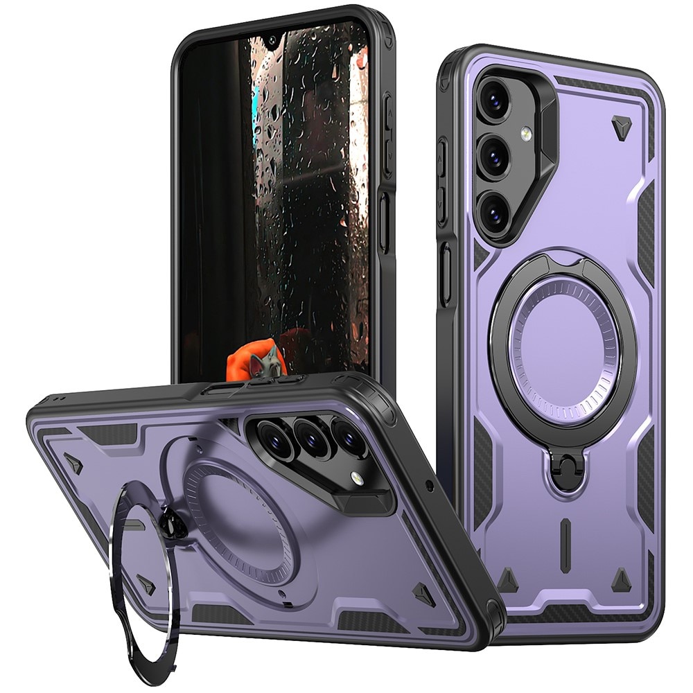 Husa military armour cu inel metalic, ALC MOBILE, compatibila cu Samsung Galaxy A56, Mov