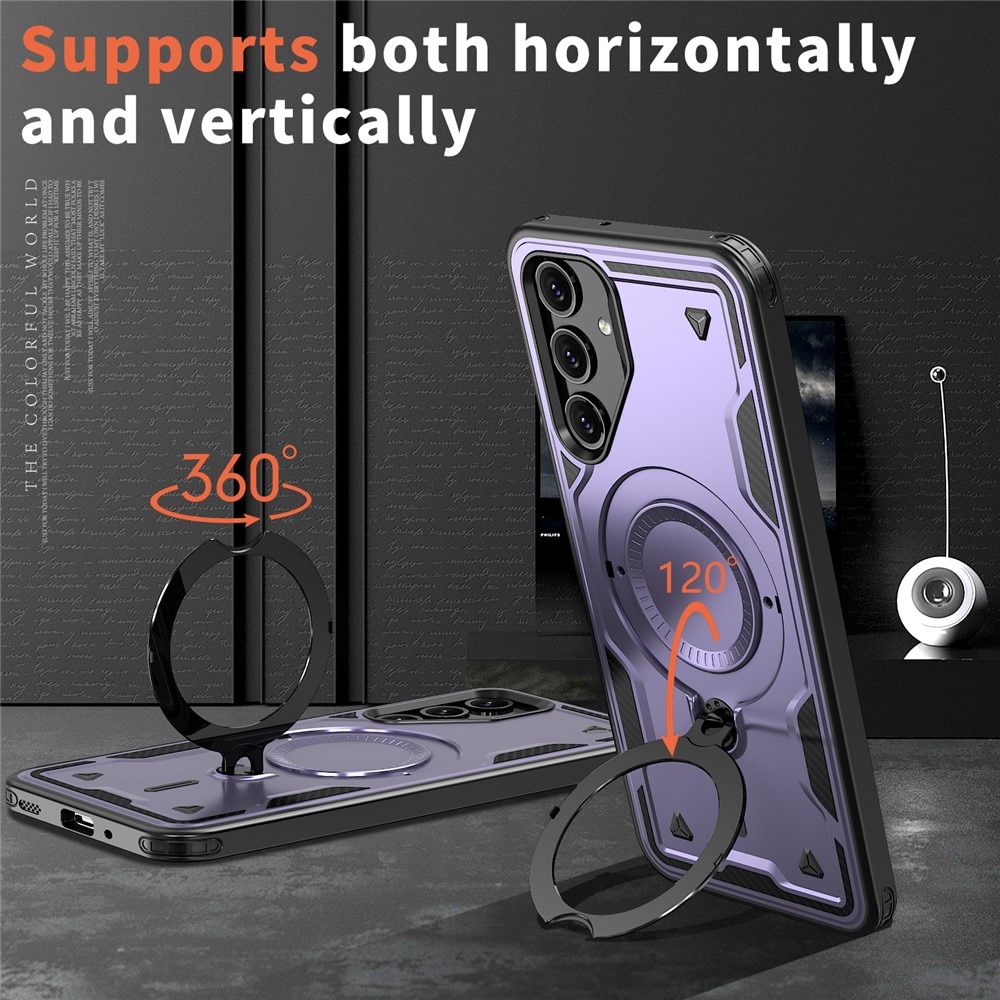 Husa military armour cu inel metalic, ALC MOBILE, compatibila cu Samsung Galaxy A56, Mov