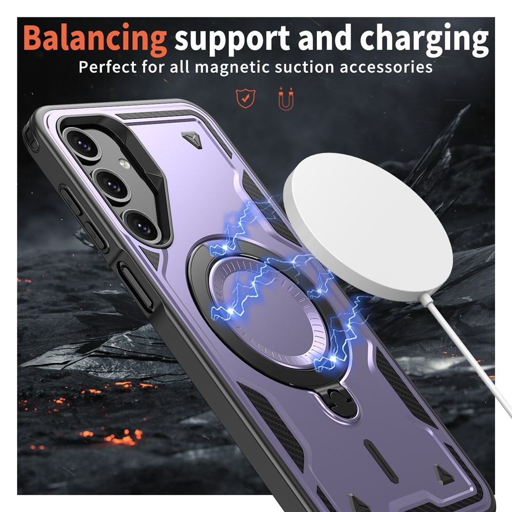 Husa military armour cu inel metalic, ALC MOBILE, compatibila cu Samsung Galaxy A56, Mov