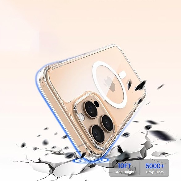 Husa de Protectie, MagSafe, MOGU, Compatibil iPhone 16 promax, impermeabila, rezistenta la zgarieturi, airbag anti-cadere, absorbtie de soc anti-coliziune pe patru fete, din material PC+TPU pentru rezistenta la ingalbenire, grosime 1,5mm, transparenta