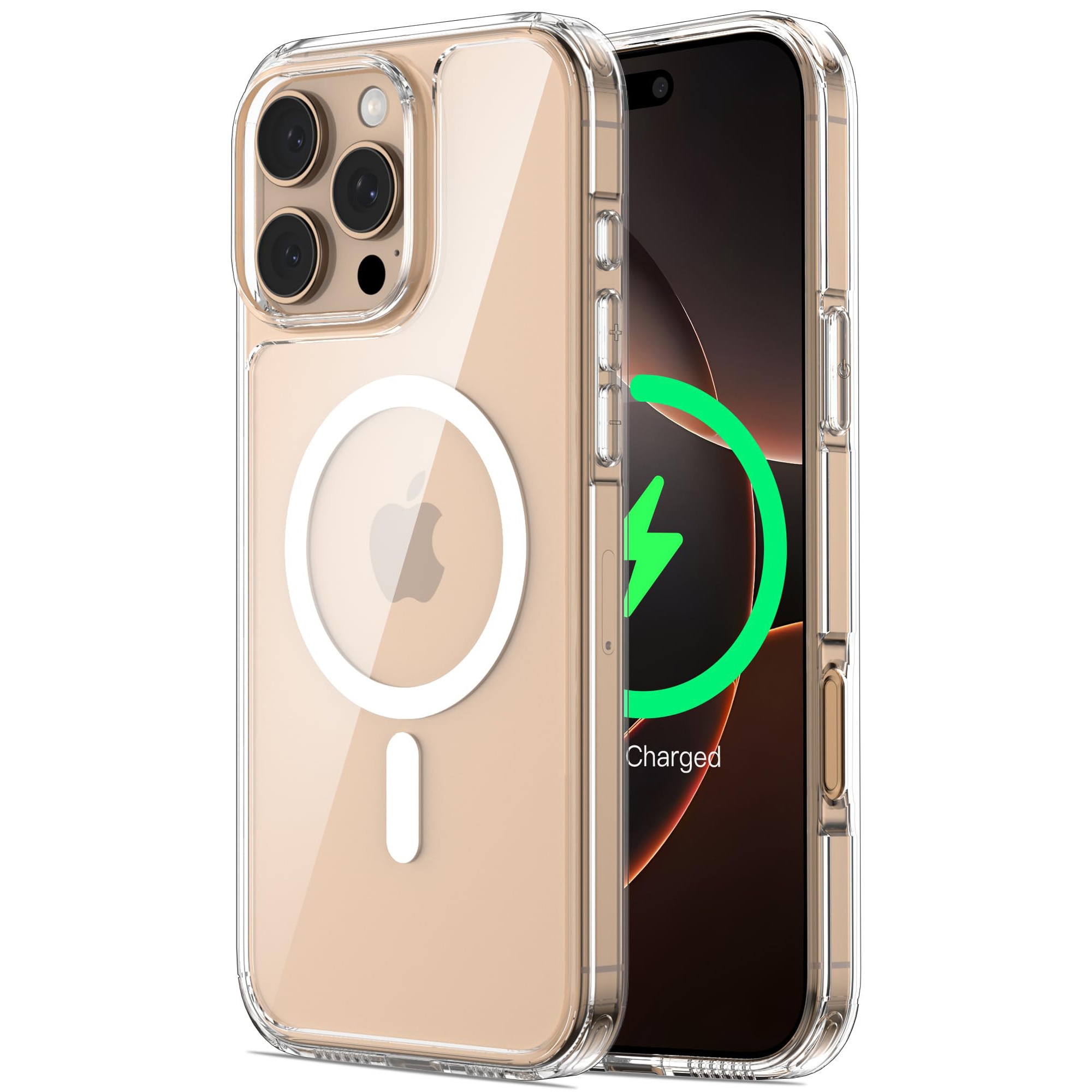 Husa de Protectie, MagSafe, MOGU, Compatibil iPhone 16 promax, impermeabila, rezistenta la zgarieturi, airbag anti-cadere, absorbtie de soc anti-coliziune pe patru fete, din material PC+TPU pentru rezistenta la ingalbenire, grosime 1,5mm, transparenta