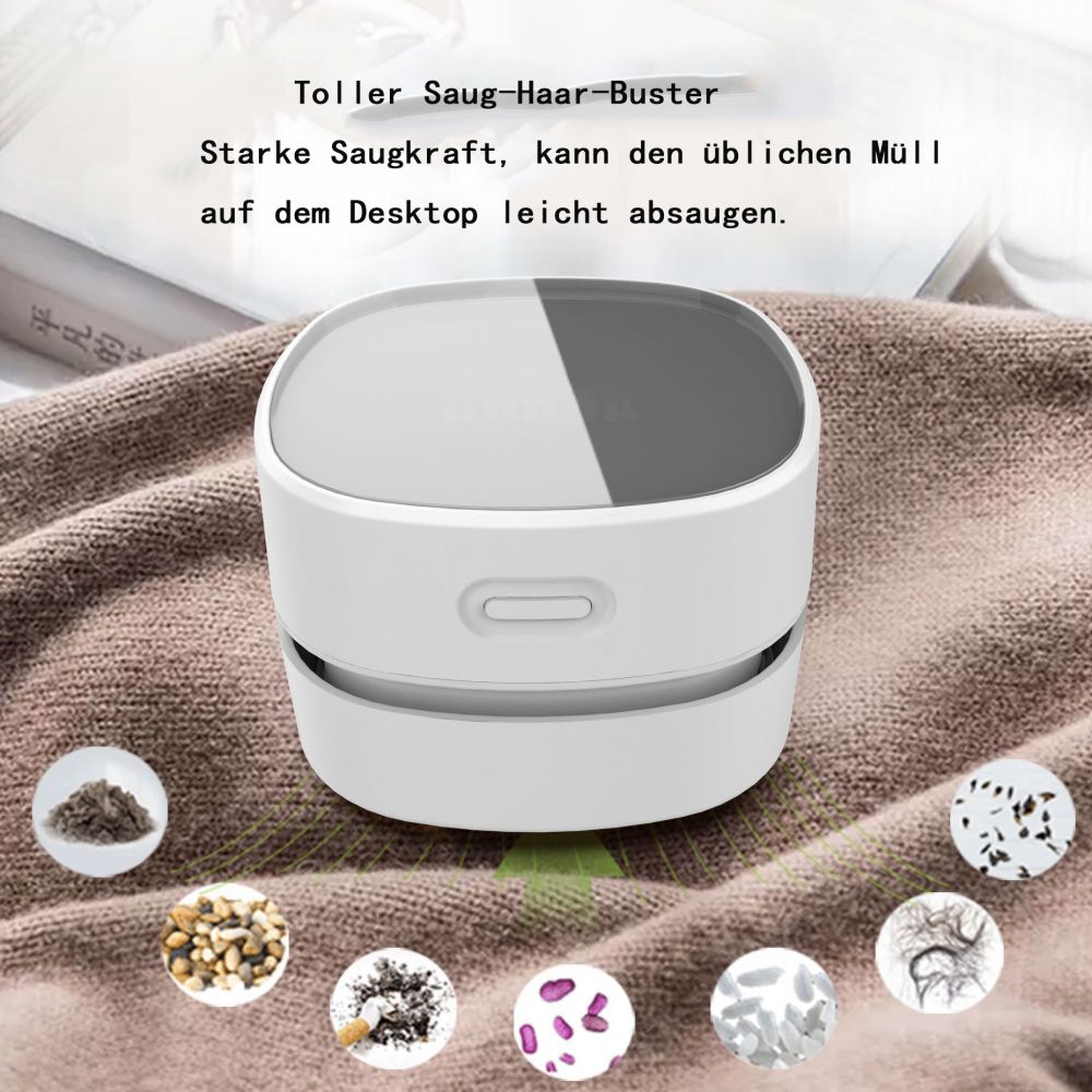 Aspirator de birou mini, putere mare de aspirare, container de colectare demontabil, pentru acasa si birou
